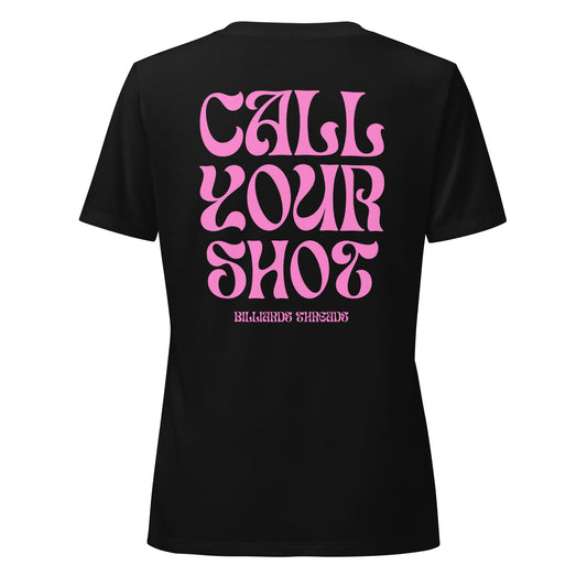 Women’s relaxed v-neck t-shirt call shot